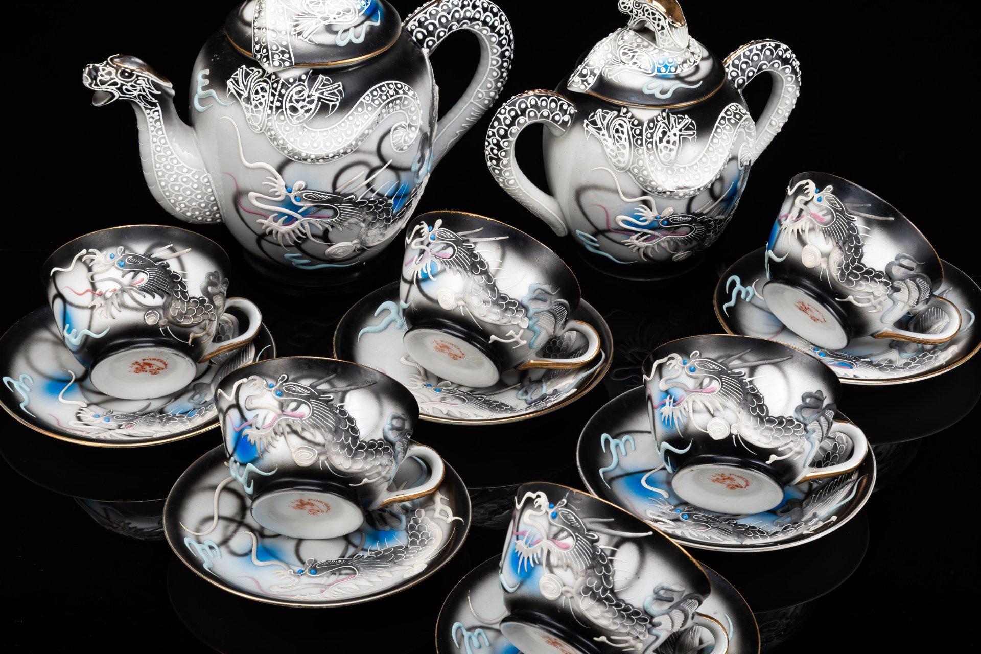 Сервиз чайный "Дракон" на 6 персон (14 предметов), Lux Porcelain FAHD M.K.
