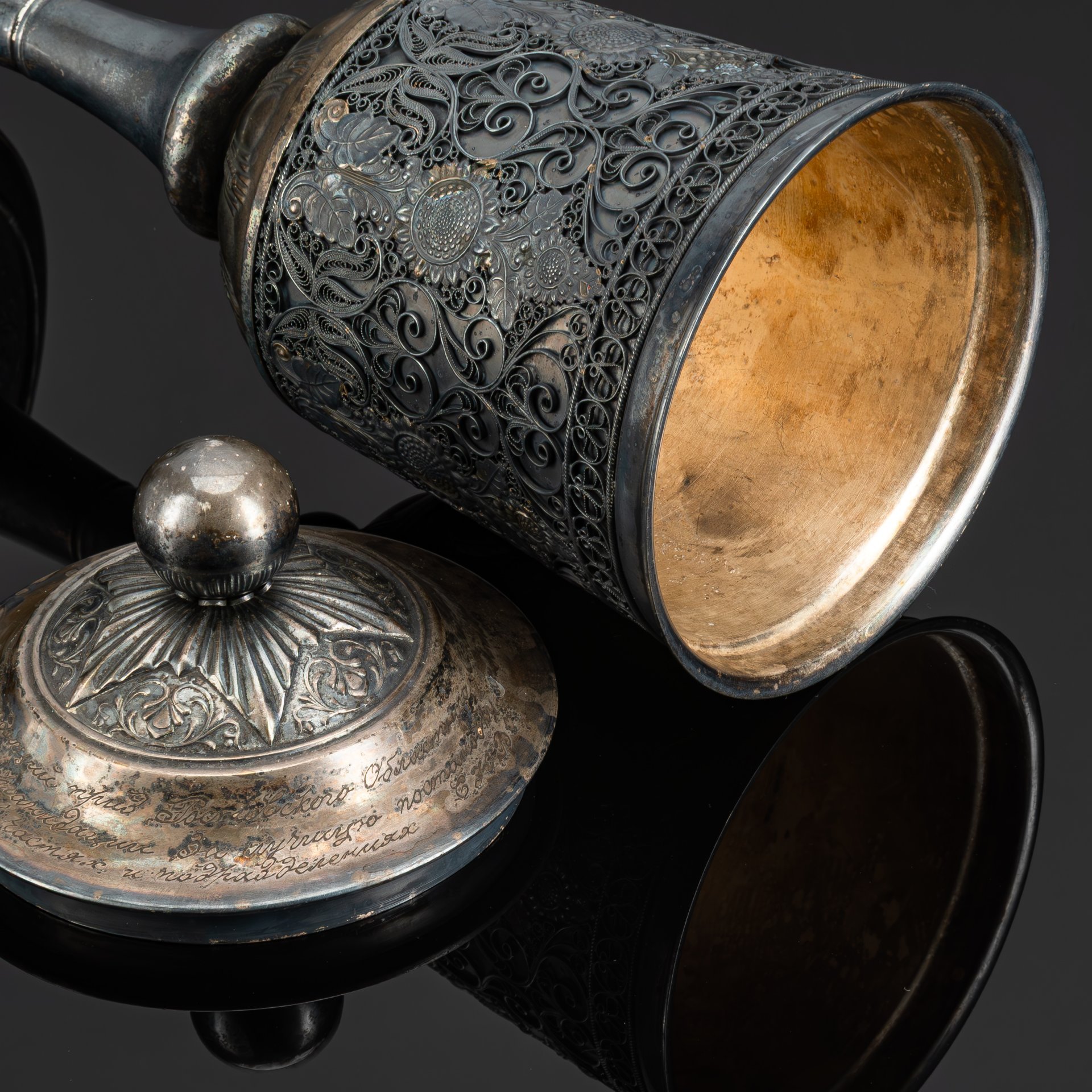 Кубок спортивный (наградной) "Переходящий приз Ростовского Областного Совета спортивных обществ и организации "За лучшую постановку спортивной работы в частях и подразделениях СКВО" 1 рота воинской части 33134.