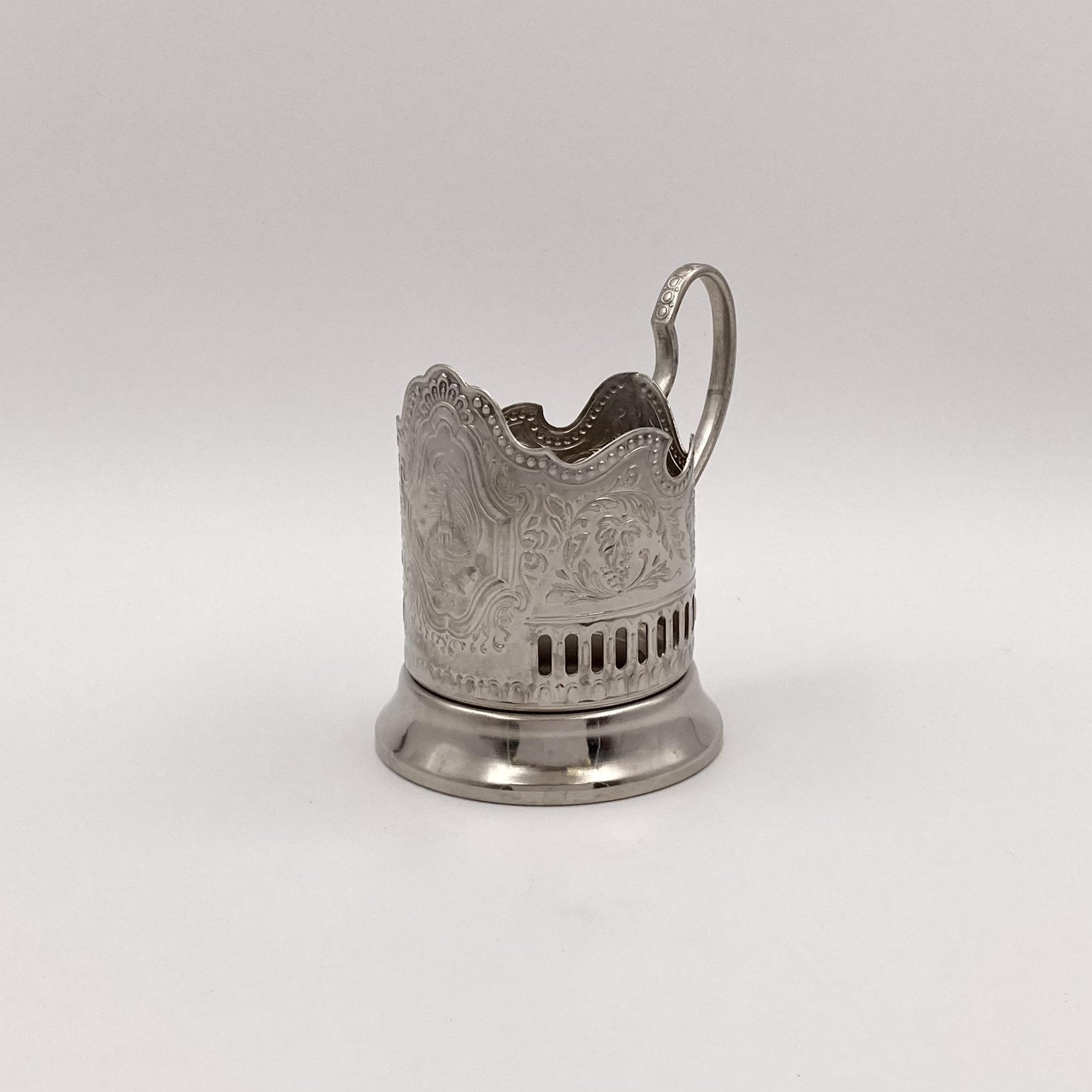 Подстаканник "Советский космос", мНЦ (медь-никель-цинк), Кольчугинский завод цветных металлов