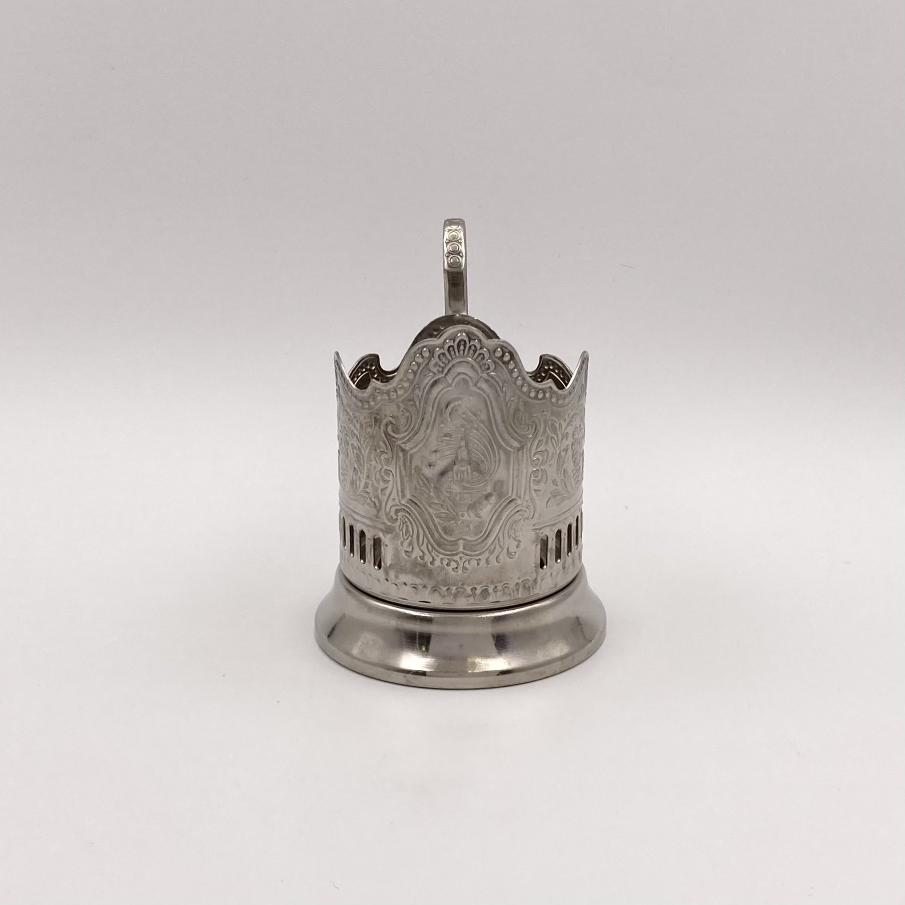 Подстаканник "Советский космос", мНЦ (медь-никель-цинк), Кольчугинский завод цветных металлов