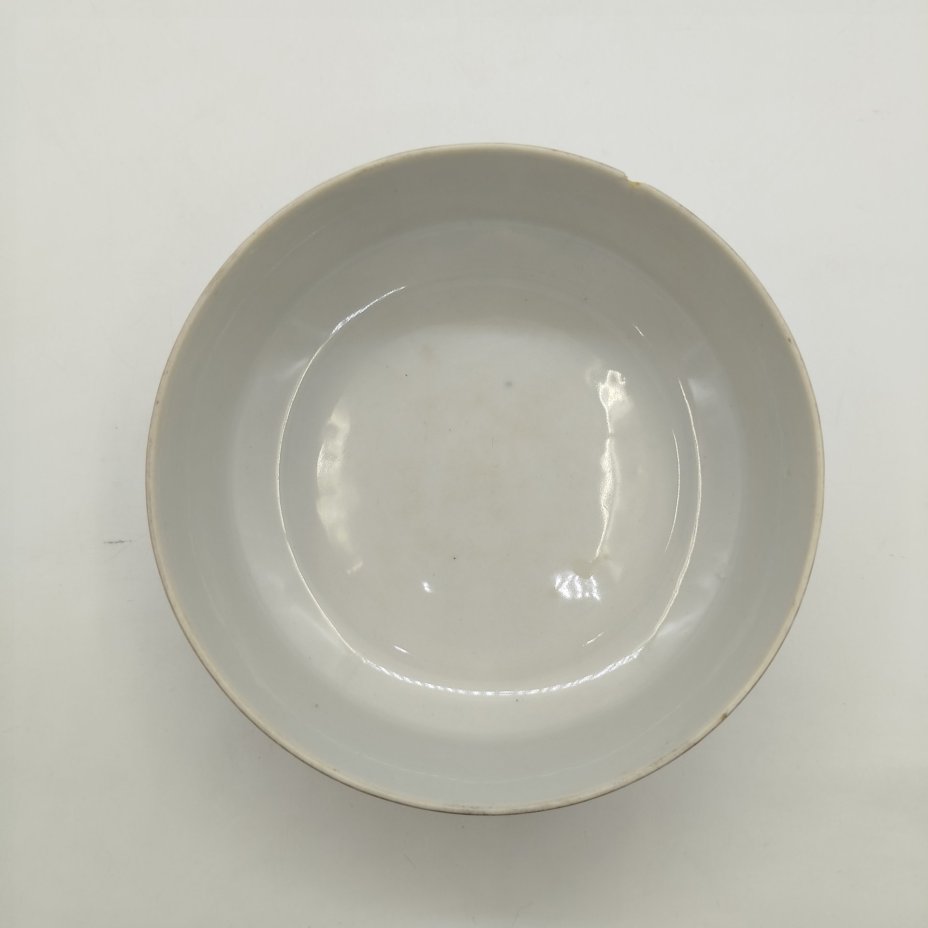 Конфетница с растительным декором, фарфор, золочение, деколь с подрисовкой, Дмитровский фарфоровый завод (ДФЗ Вербилки), СССР, 1917-1940 гг.