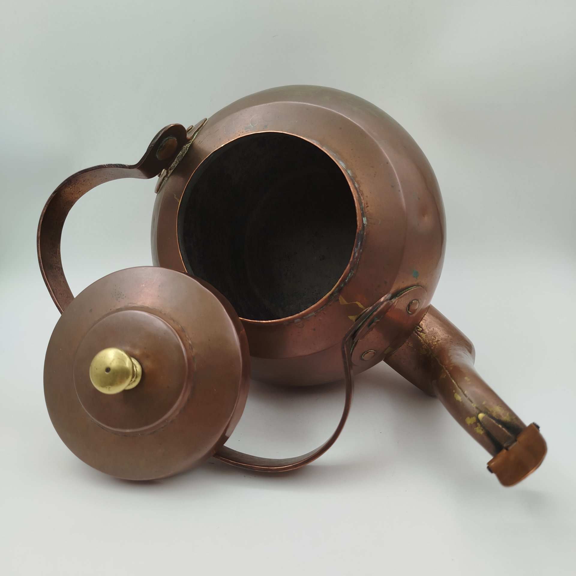 Чайник для кипячения воды, медь, латунь, Бельгия, 1940-1960 гг.