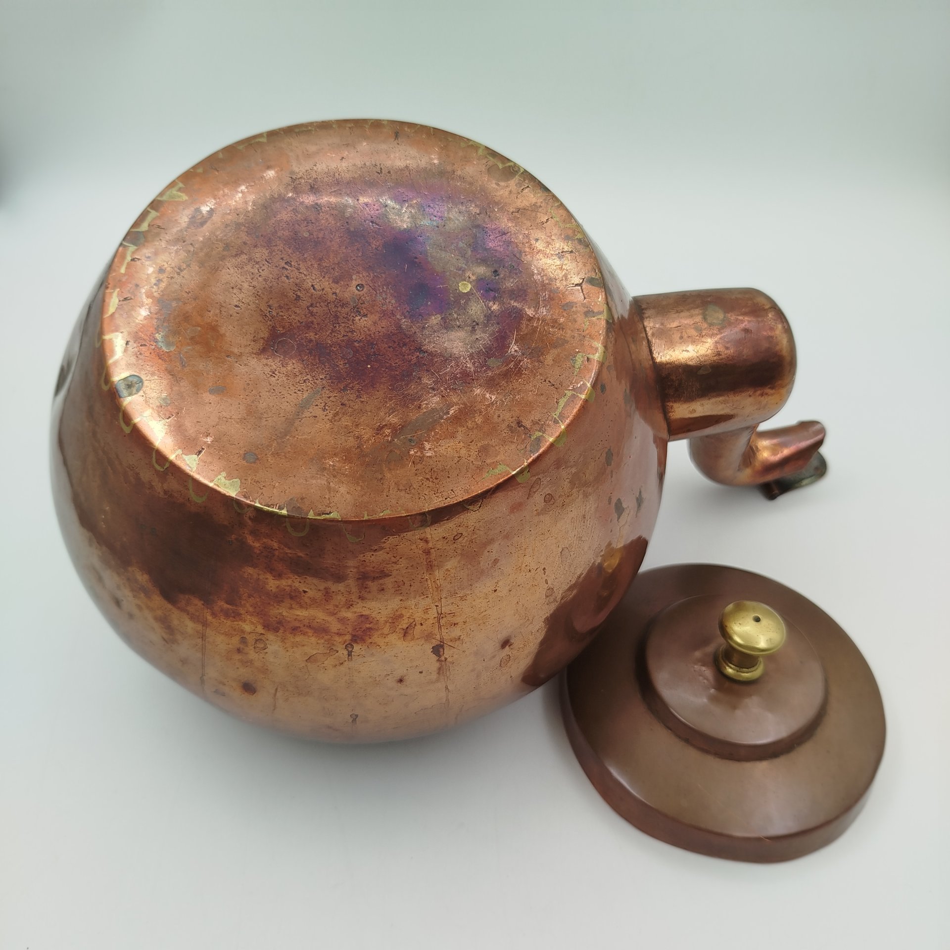 Чайник для кипячения воды, медь, латунь, Бельгия, 1940-1960 гг.