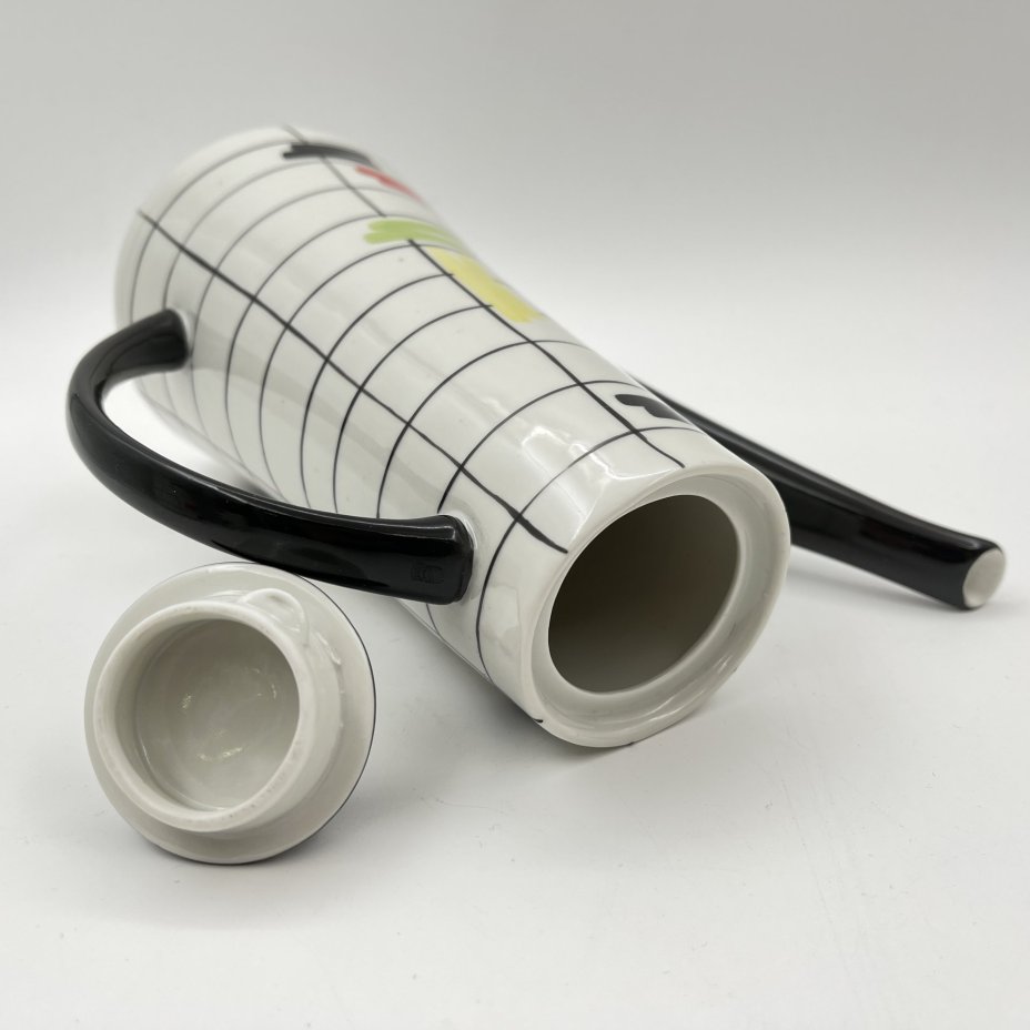 Сервиз кофейный с геометрическим декором тет-а-тет (7 предметов), автор Данута Душняк, фаянс, роспись, Chodziez, Чехословакия, 1964-1980 гг.