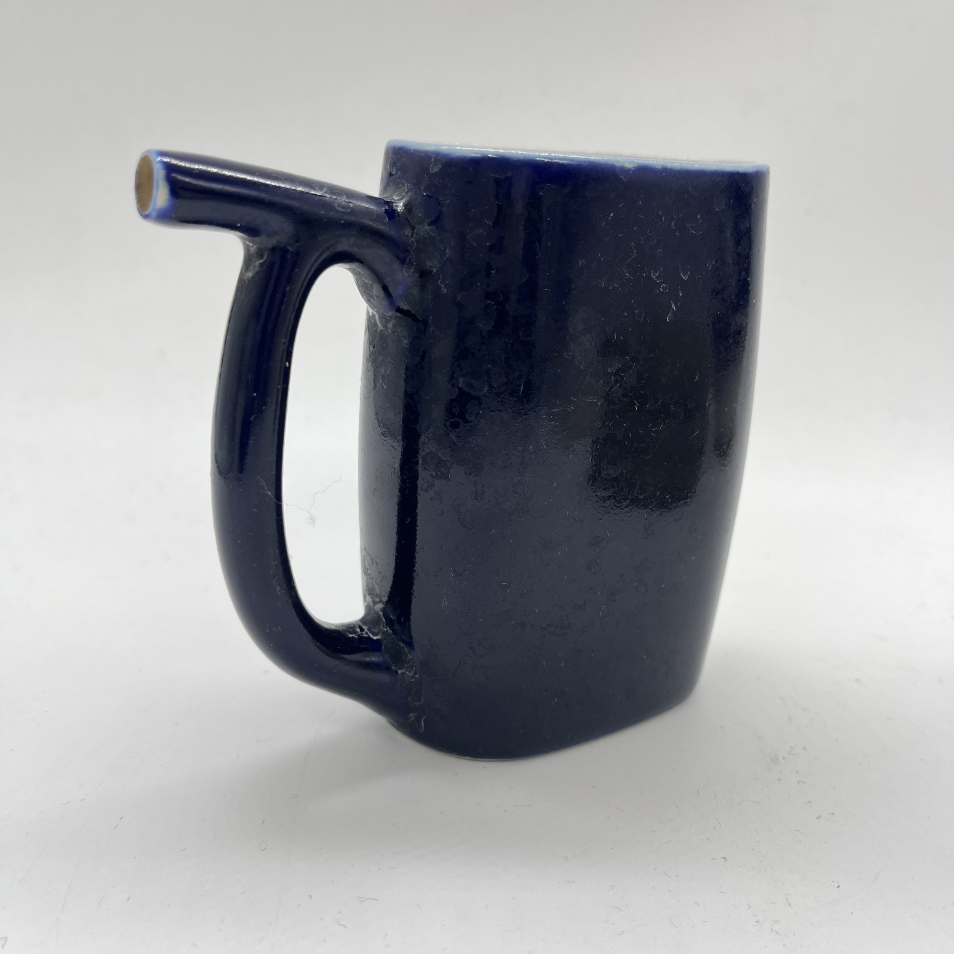 Поильник кобальтового оттенка, фарфор, кобальт, крытье, Кисловодский художественный промкомбинат (КХПК), СССР, 1970-1990 гг.