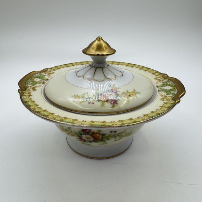 Сахарница с крышкой и цветочным декором, Empress China