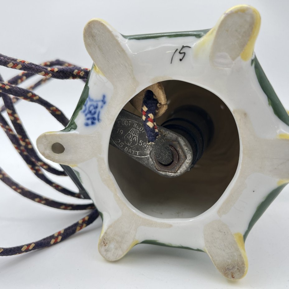 Ночник "Пагода", фарфор, роспись, металл, Ленинградский завод фарфоровых изделий (ЛЗФИ), СССР, 1956-1967 гг.