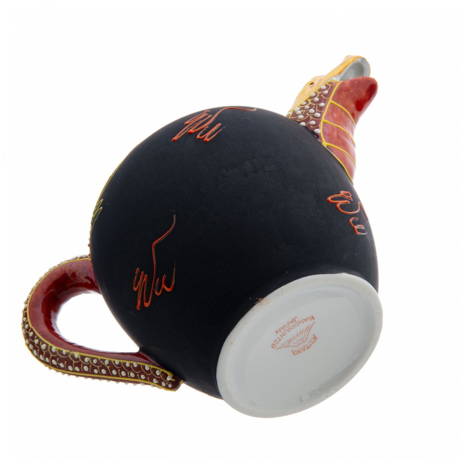 Чайный сервиз "Аматерасу с драконом" на 6 персон (21 предмет), кутани, фарфор, надглазурная роспись, золочение, Япония, 1970-1980 гг.