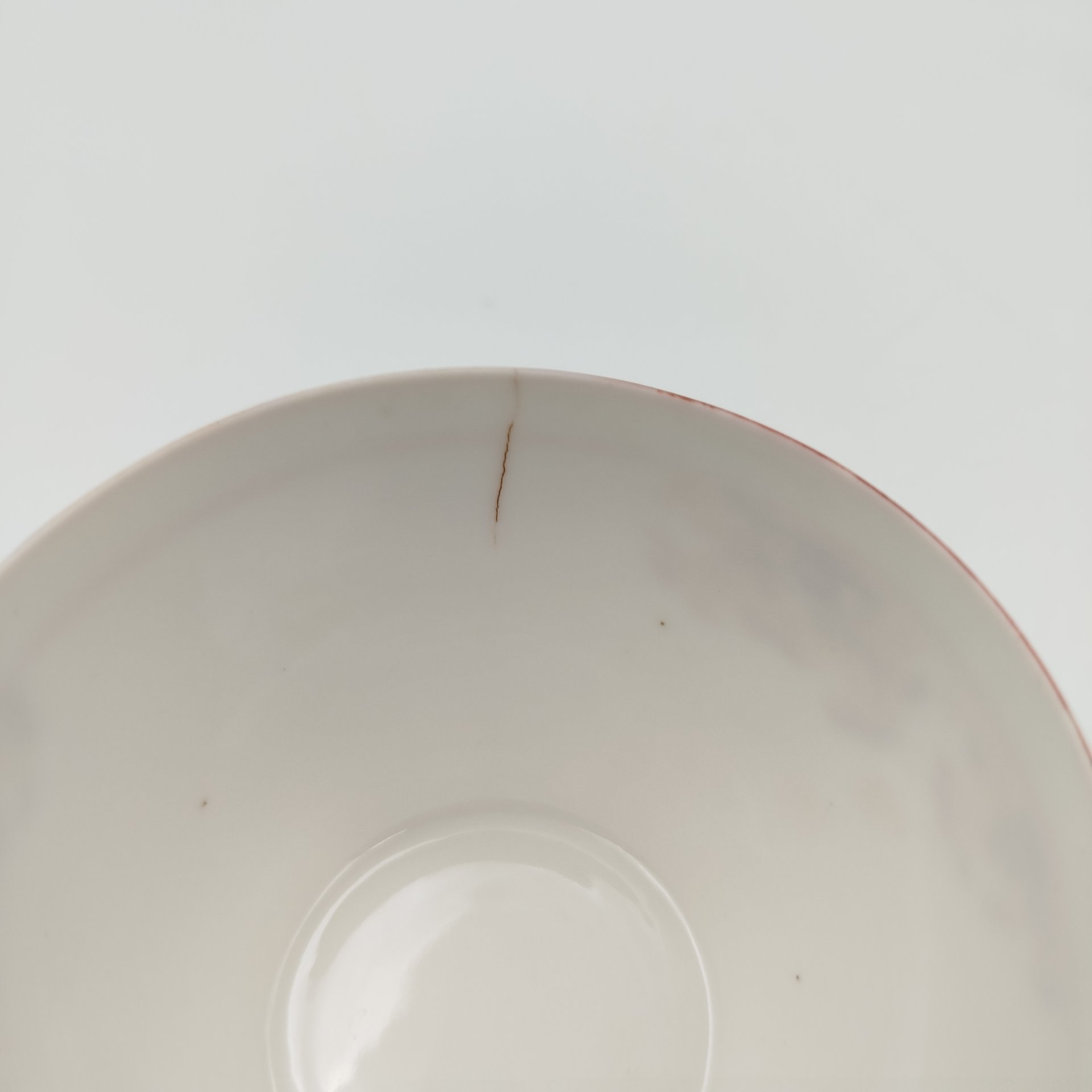 Пара чайная с цветочным декором, фарфор, печать по трафарету, обводка, золочение, Дмитровский фарфоровый завод (ДФЗ Вербилки), СССР, 1946-1950 гг.