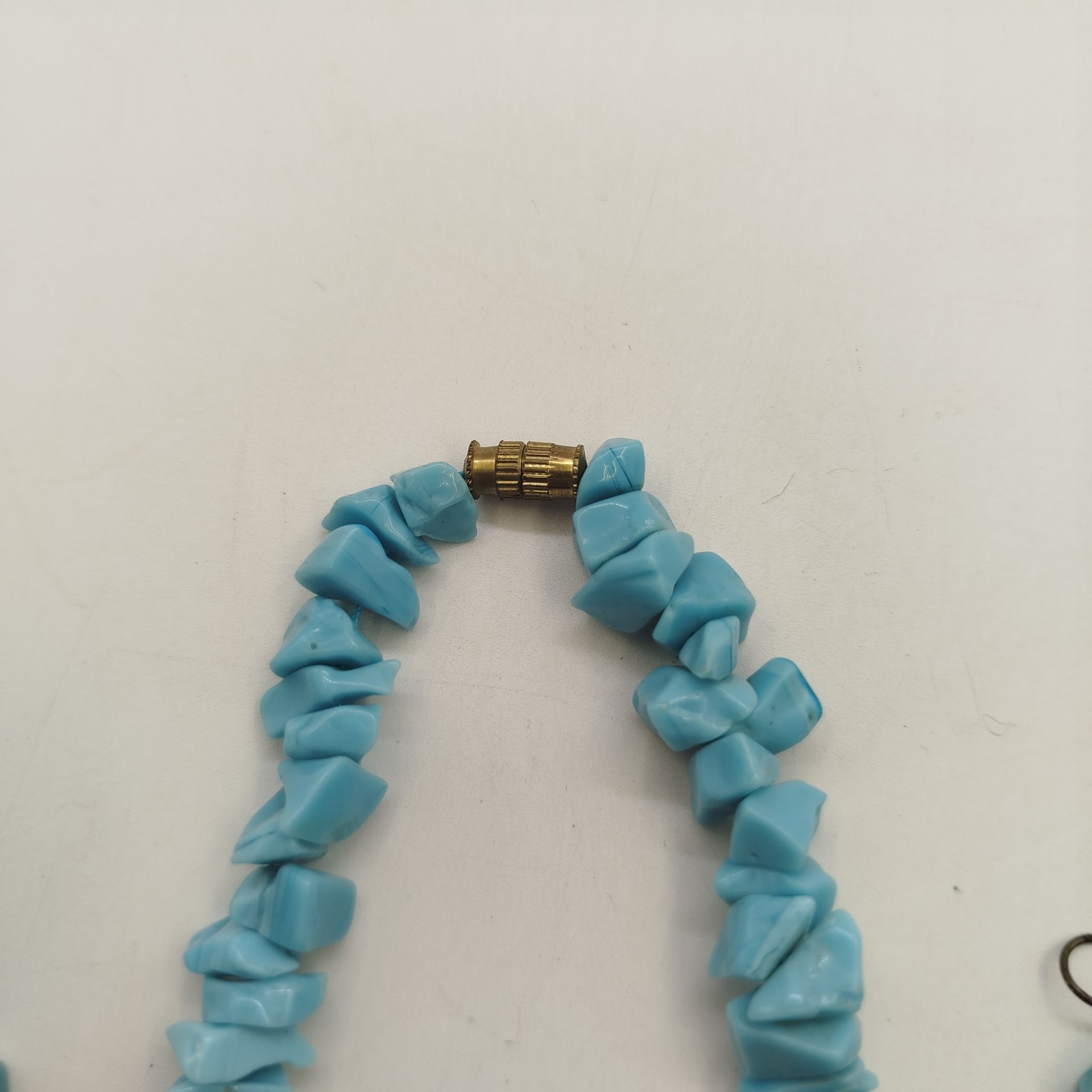 Набор из бус и сережек, натуральный камень, металл, СССР, 1970-1990 гг.