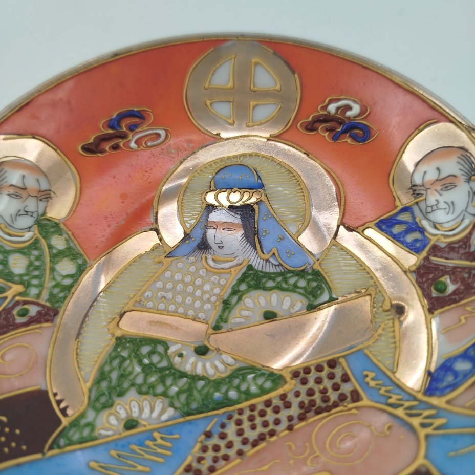 Пара кофейная "Архаты", выполненный в стилистике Сацума (Satsuma)