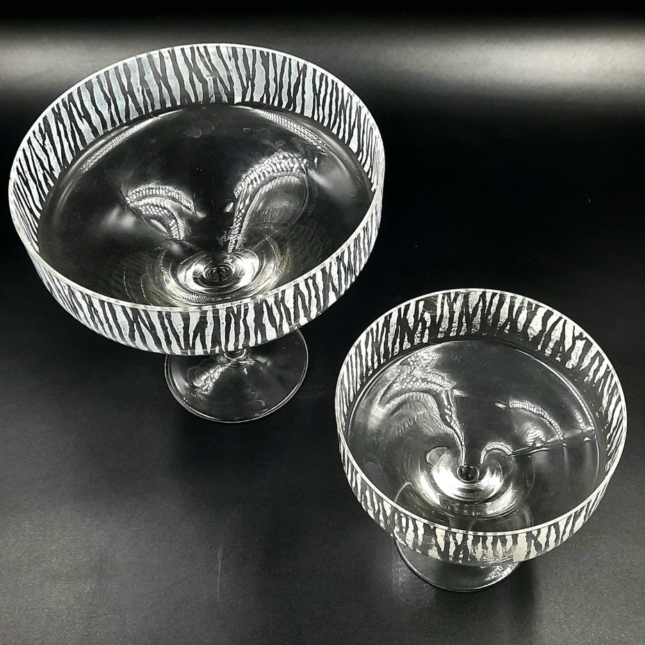 Набор из двух предметов (фруктовница и конфетница) с орнаментом "Березка"