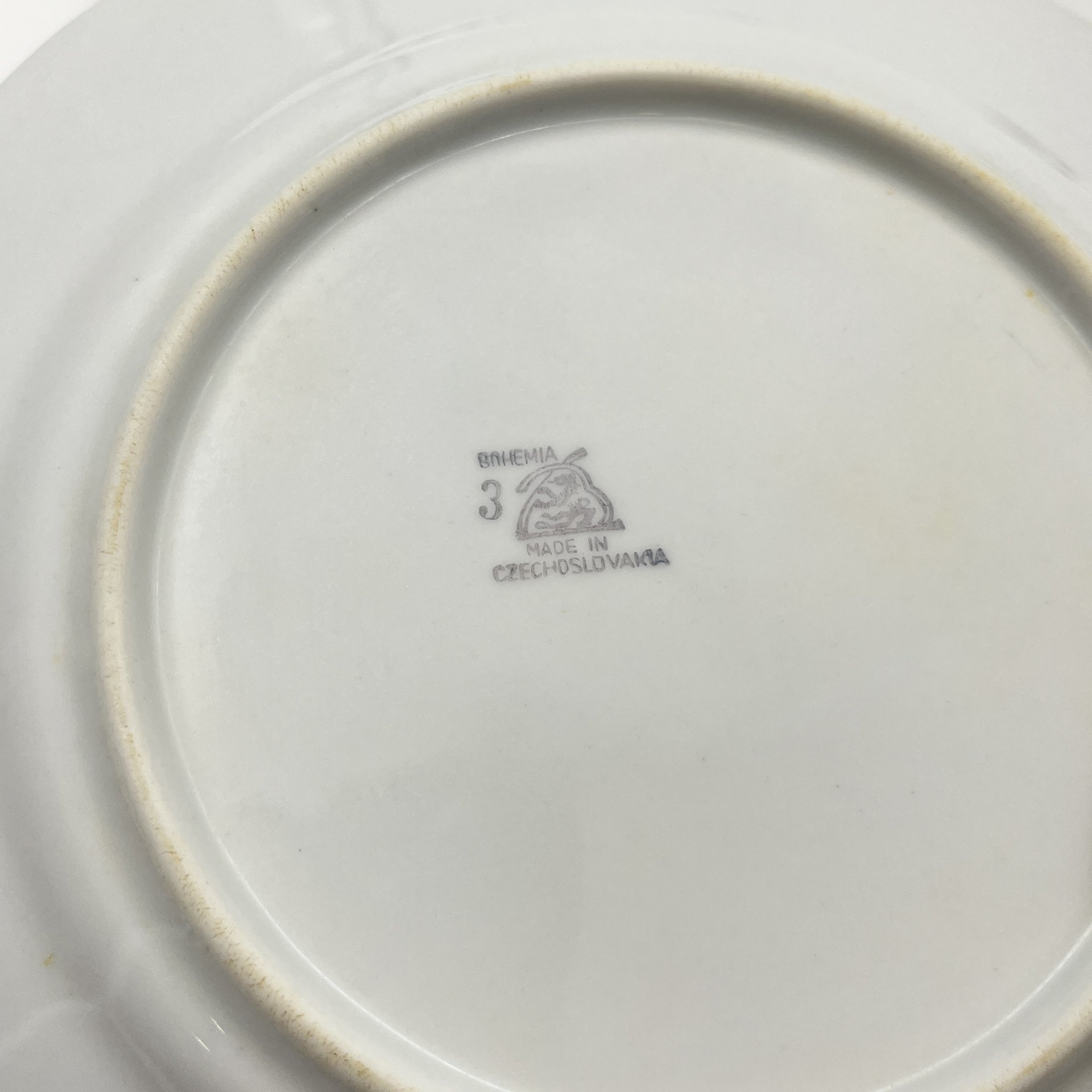 Набор десертных тарелок "Мейсенский букет" на 6 персон, фарфор, деколь, золочение, Bohemia (Neurohlau), Чехословакия, 1970-1990 гг.