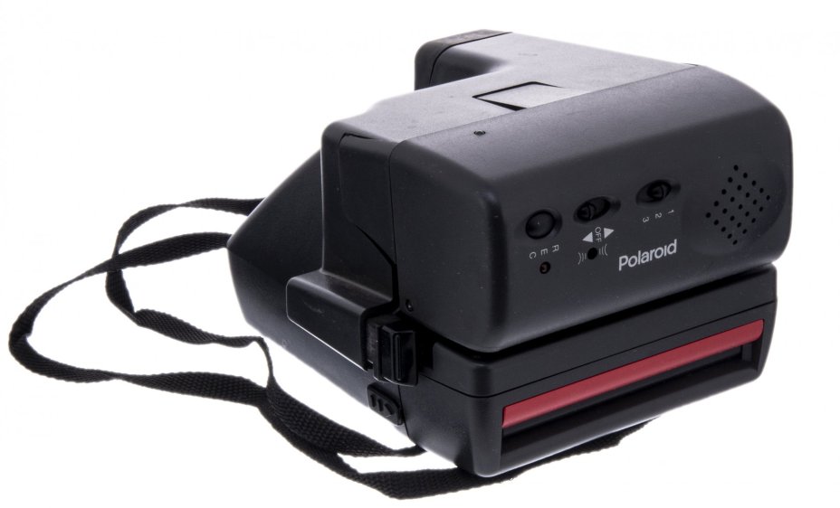 Фотоаппарат "Polaroid 636 Talking camera" в оригинальной коробке с инструкцией, пластмасса, Великобритания, 1980-1990 гг., Polaroid