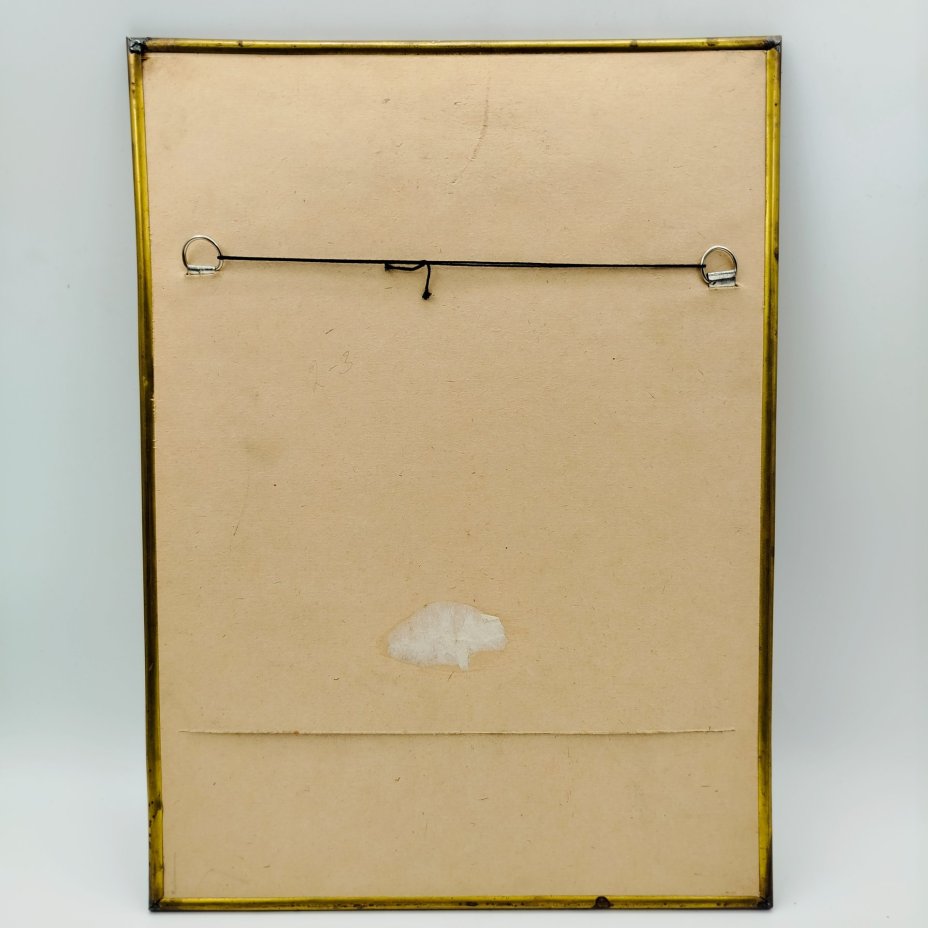 Картина "Зимний лес", оформленная в раму, неизвестный художник