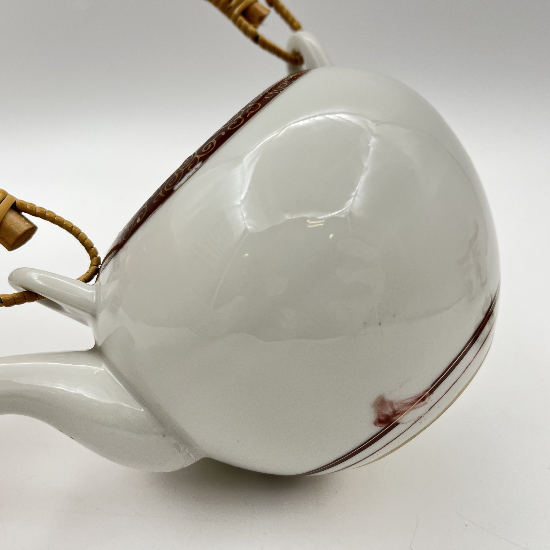 Чайный набор "Черный фазан" на 4 персоны, фарфор, трафарет,  золочение, Китай, 1980-2000 гг.