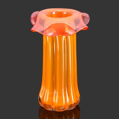 Ваза для цветов, автор А.М. Силко, стекло, сульфидно-цинковое, Стекольный завод «Красный май», СССР, 1960-1980 гг.