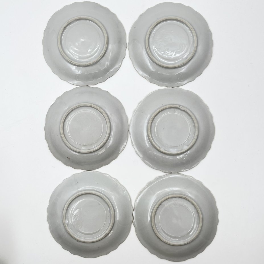 Кофейный сервиз с цветочным декором на 5 персон (14 предметов)