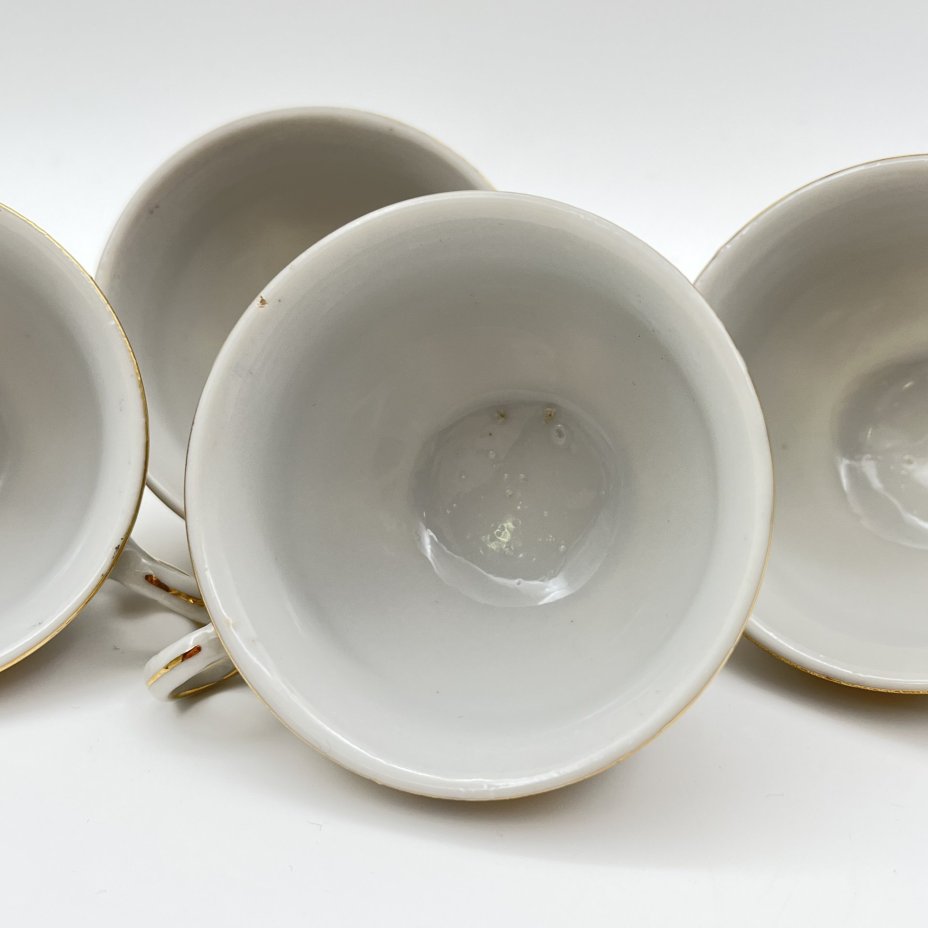 Кофейный сервиз с цветочным декором на 5 персон (14 предметов)