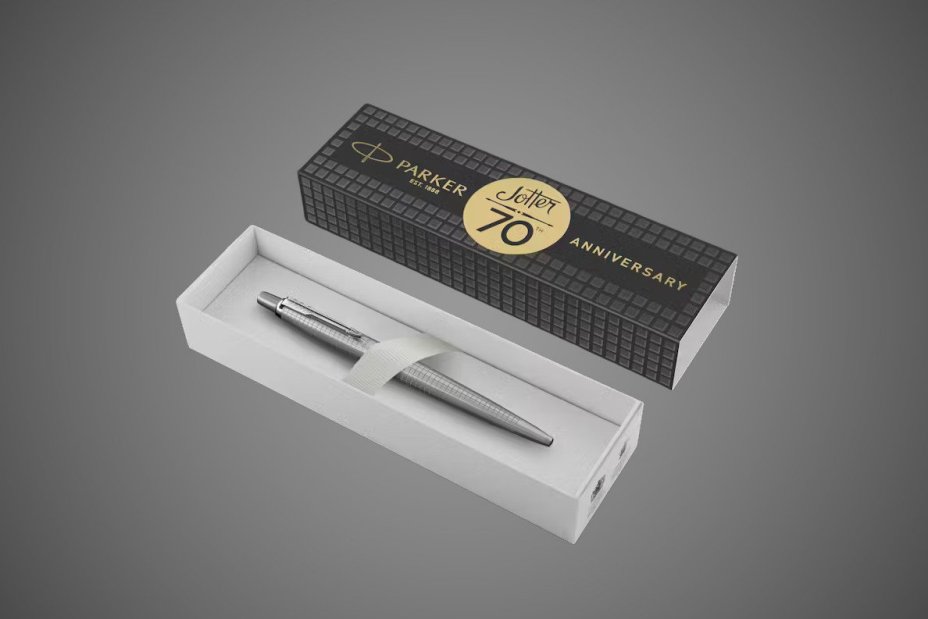 Ручка шариковая Parker "Jotter 70th Stainless Steel CT", цвет чернил: Blue, 1,0мм, в подарочной упаковке