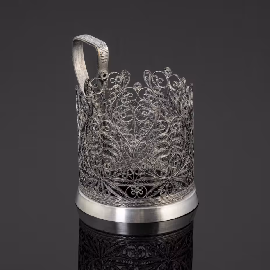 Подстаканник ажурный, Казаковский завод художественных изделий (КХИ)