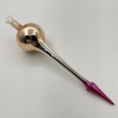 Ёлочная игрушка (навершие) "Пика", стекло, СССР, 1970-1990 гг.