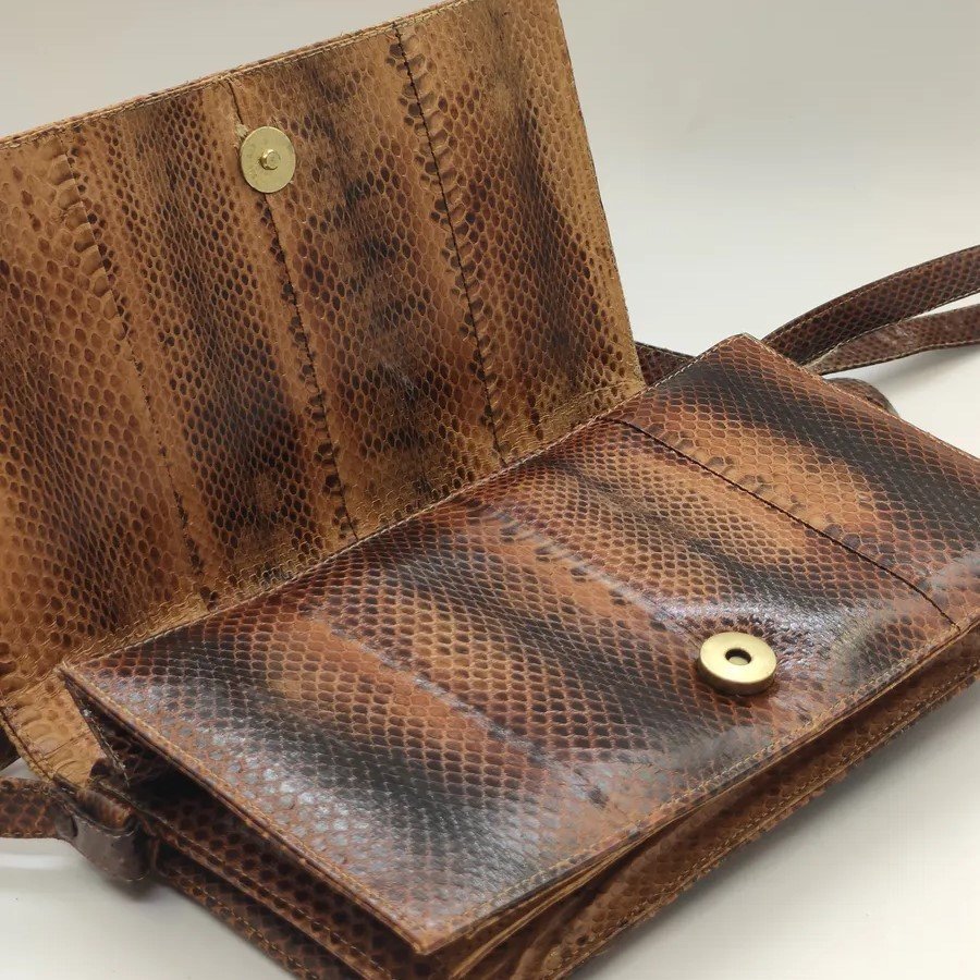 Плетеная женская сумка с имитацией змеиной кожи, искусственная кожа, металл, текстиль