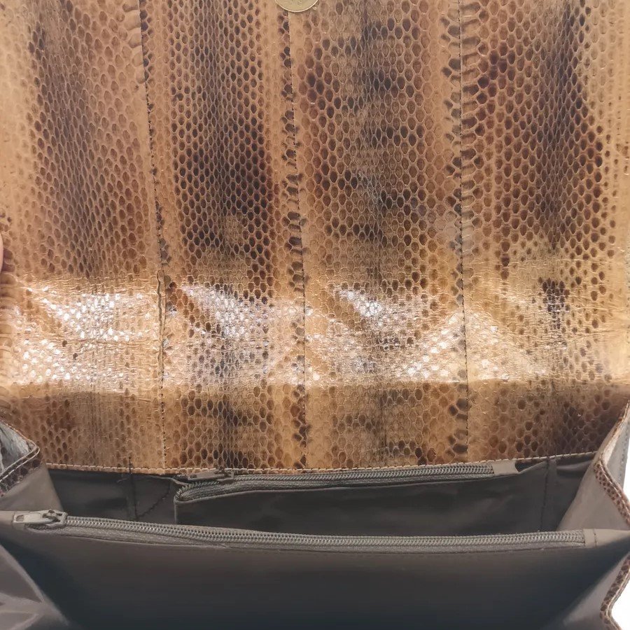 Плетеная женская сумка с имитацией змеиной кожи, искусственная кожа, металл, текстиль