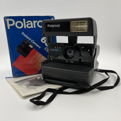 Фотоаппарат "Polaroid 636 Close Up" в коробке, пластик, металл, Polaroid, Великобритания, 1988-2000 гг., Polaroid