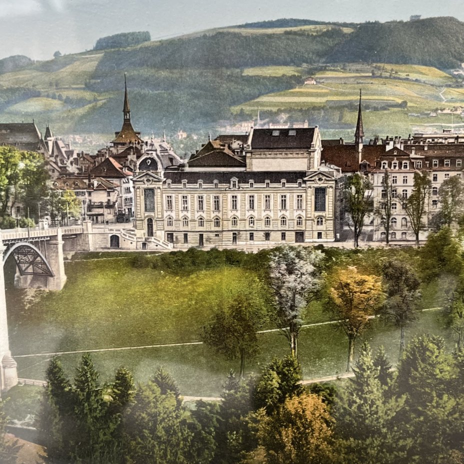 Картина "Пейзаж. Вид на город Берн"