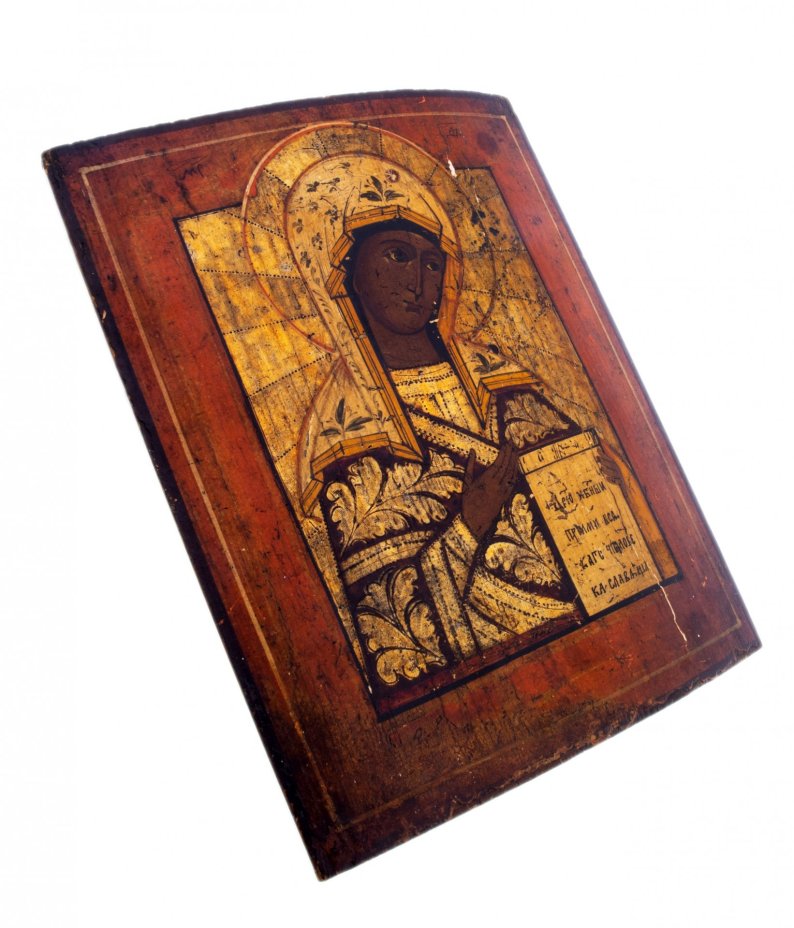 Икона "Богоматерь из Деисусного Чина", дерево, темпера, Российская Империя, 1850-1900 гг.