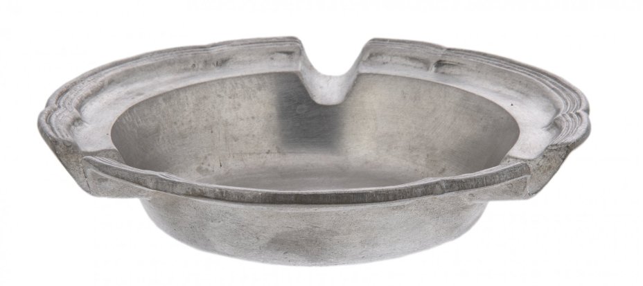 Пепельница с фигурным бортом, олово, Германия, 1970-1990 гг.