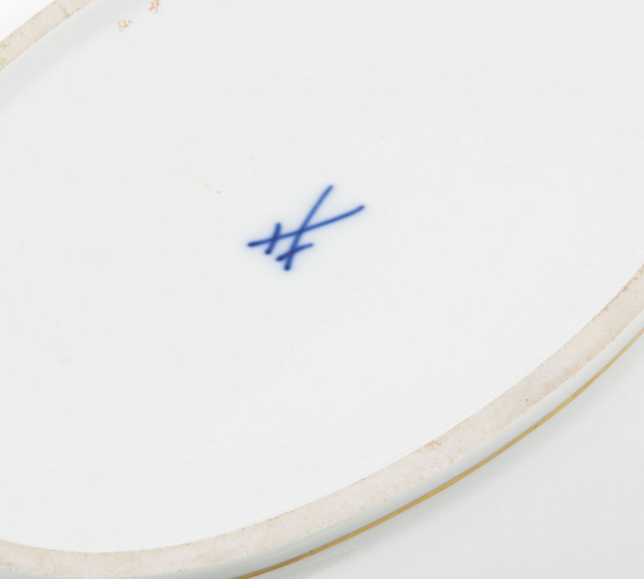 Супница из сервиза "Индийский цветок", фарфор, роспись, золочение, Meissen porcelain manufactory (Мейсен), Германия, 1950-1970 гг., Meissen (Мейсенский фарфор)