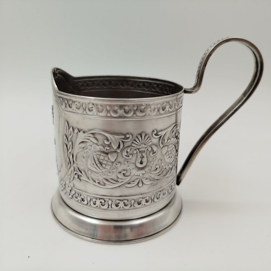 Подстаканник "Памятник Юрию Долгорукому", мельхиор (медь-никель), Мстерская художественная фабрика  «Ювелир», СССР, 1970-1990 гг.