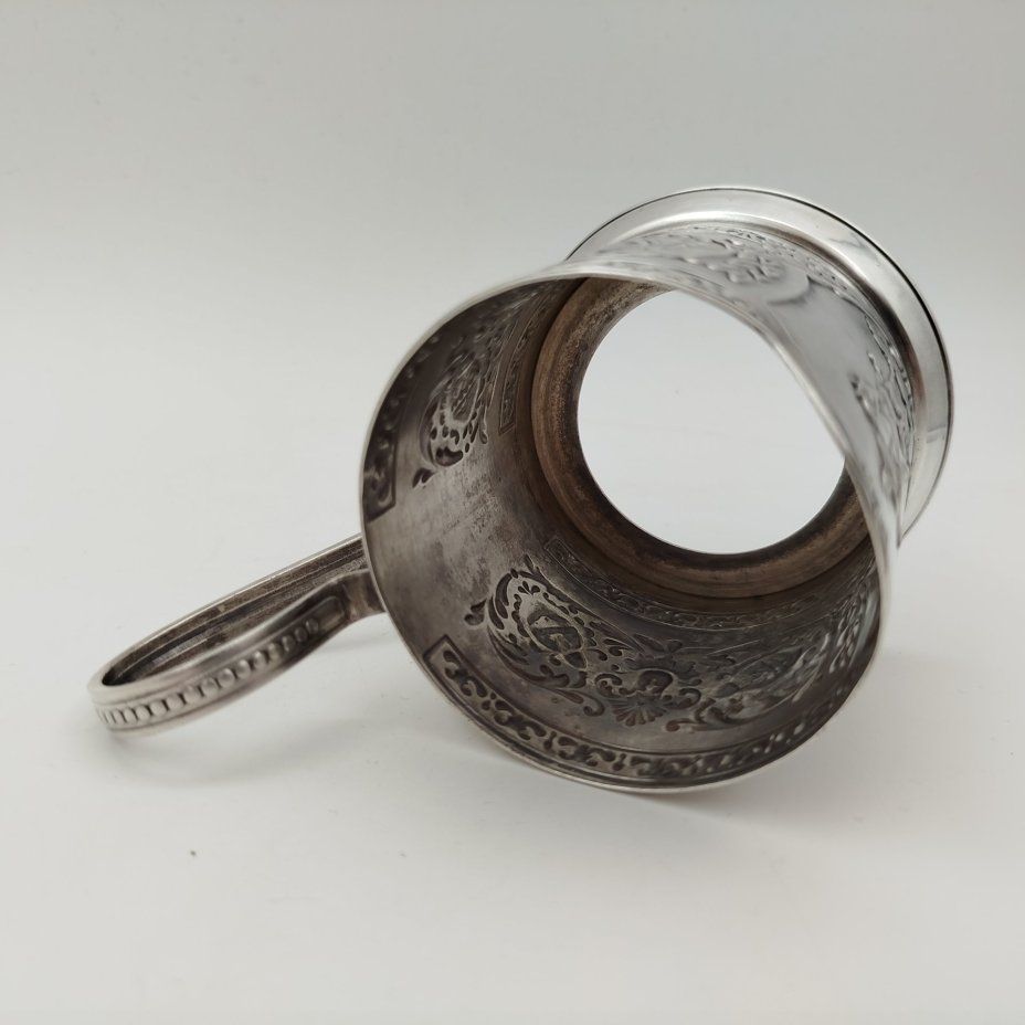 Подстаканник "Памятник Юрию Долгорукому", мельхиор (медь-никель), Мстерская художественная фабрика  «Ювелир», СССР, 1970-1990 гг.