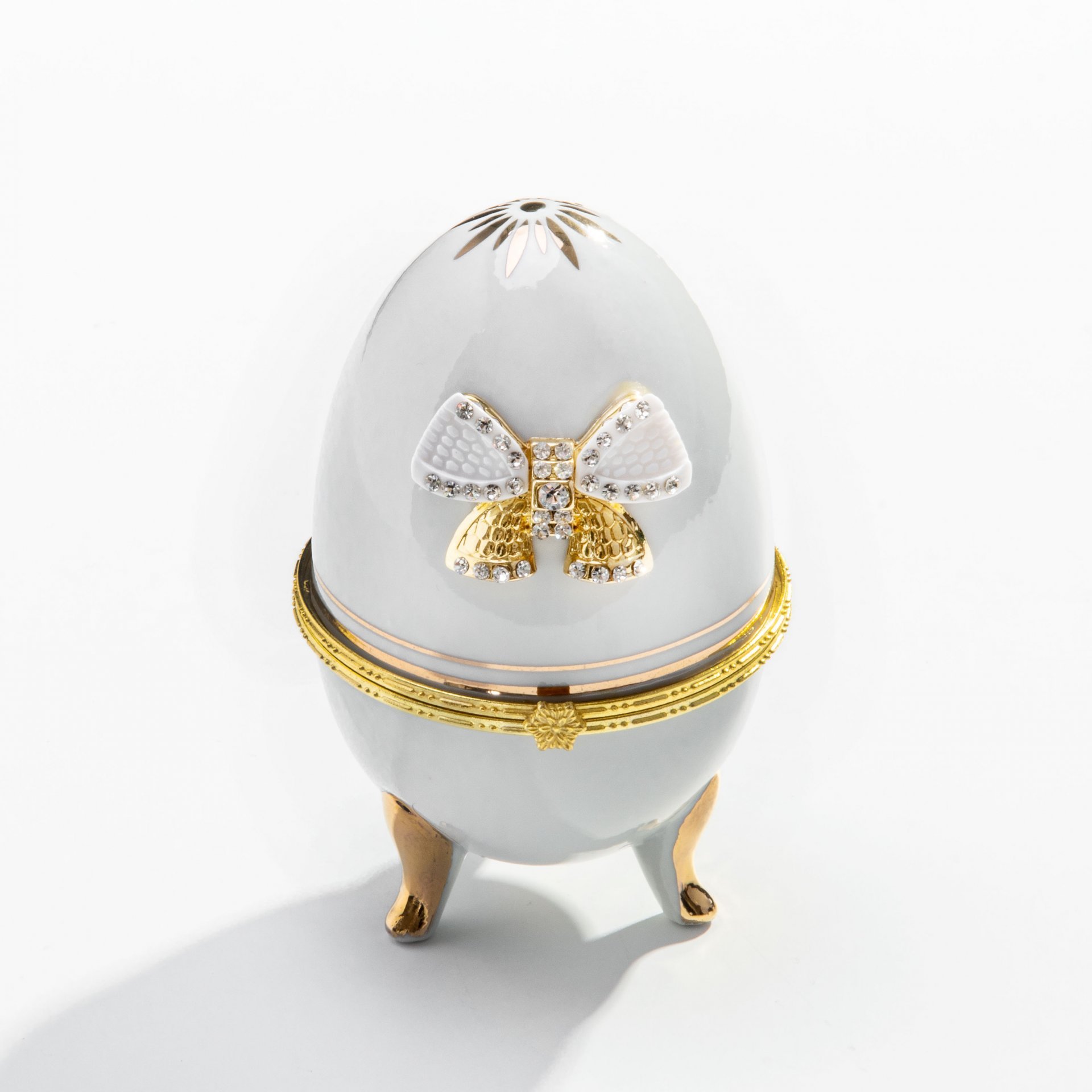 Пасхальное яйцо-шкатулка, фарфор, золочение, фирма "Lefard", Китай, 2010-2020 гг.