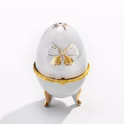 Пасхальное яйцо-шкатулка, фарфор, золочение, фирма "Lefard", Китай, 2010-2020 гг., Lefard (Лефард)