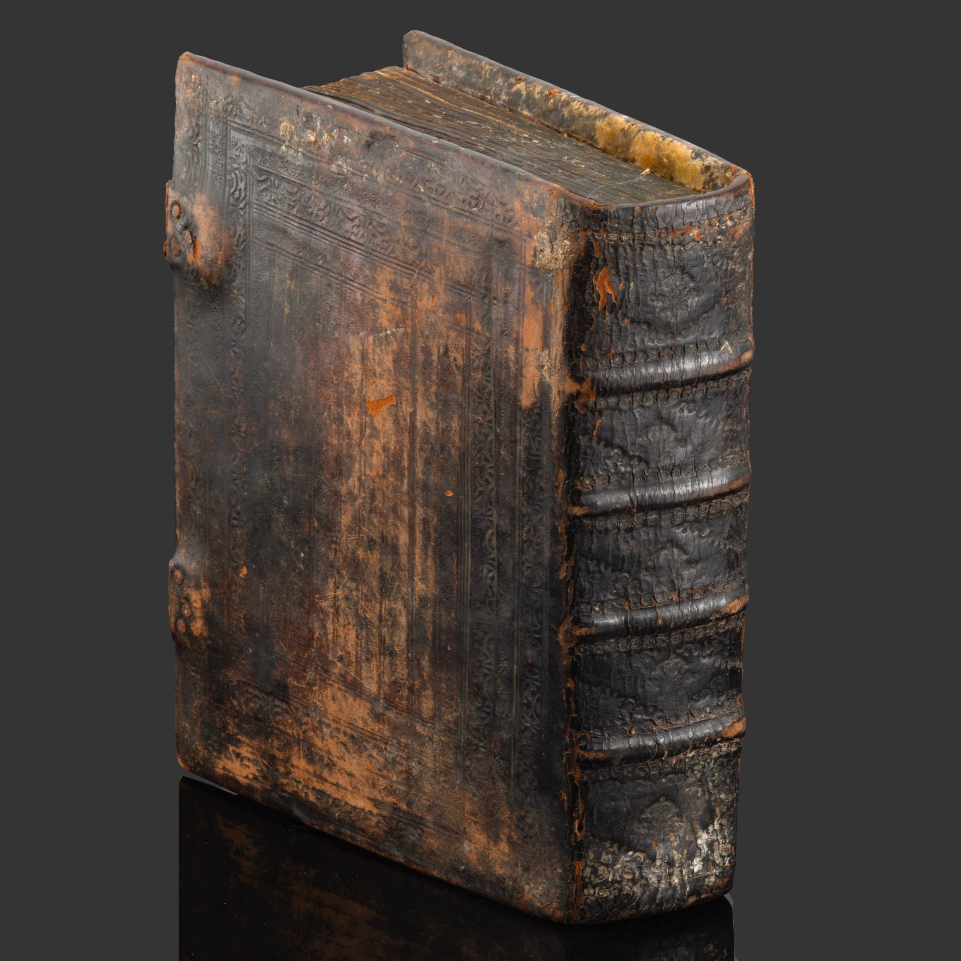 Книга богослужебная "Канонник" ("Молитвослов") в кожаном переплете (перепечатка с образца 1646 г. при царе Алексее Михайловиче и патриархе Иосифе), бумага, печать, кожа, Российская империя, 1794 г.