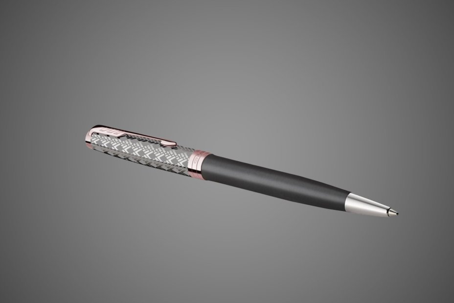 Шариковая ручка Parker Sonnet Premium Metal & Grey Lacquer PGT, стержень: M, цвет чернил: black , в подарочной упаковке