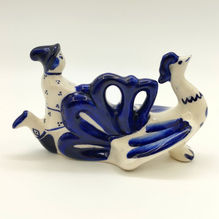 Статуэтка "Иванушка и Жар-птица", Гжель, фарфор, роспись, Россия, 1980-2010 гг.