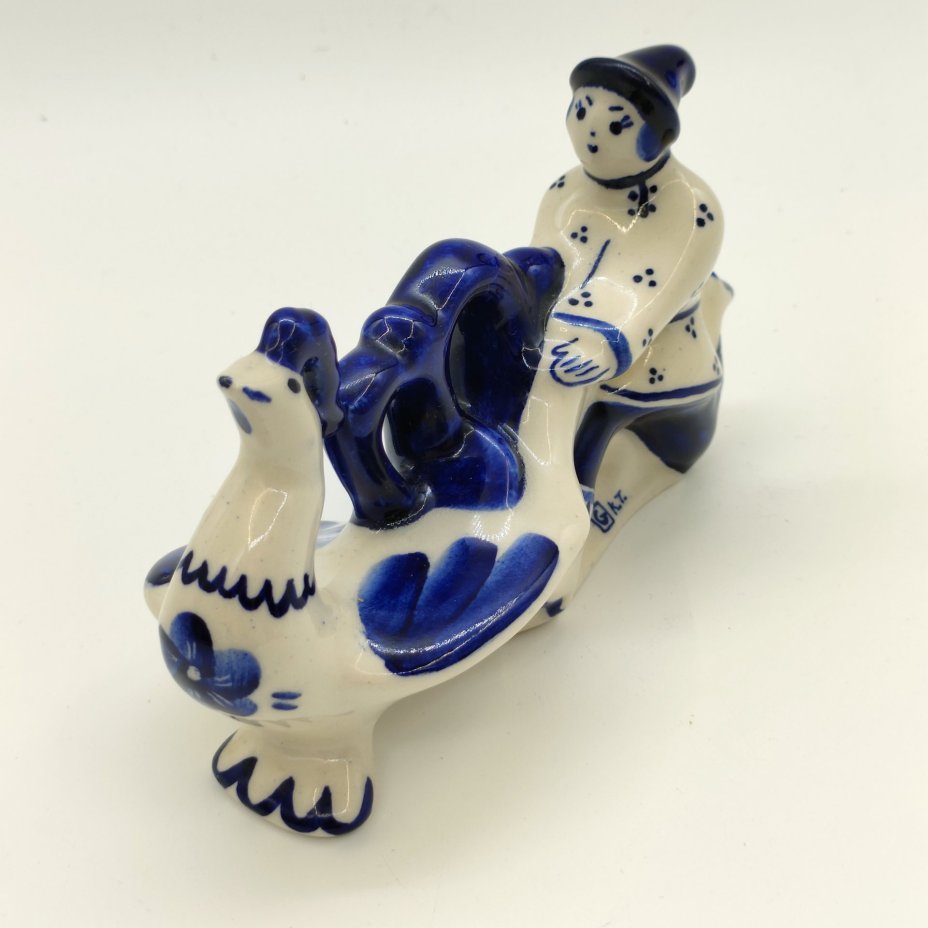 Статуэтка "Иванушка и Жар-птица", Гжель