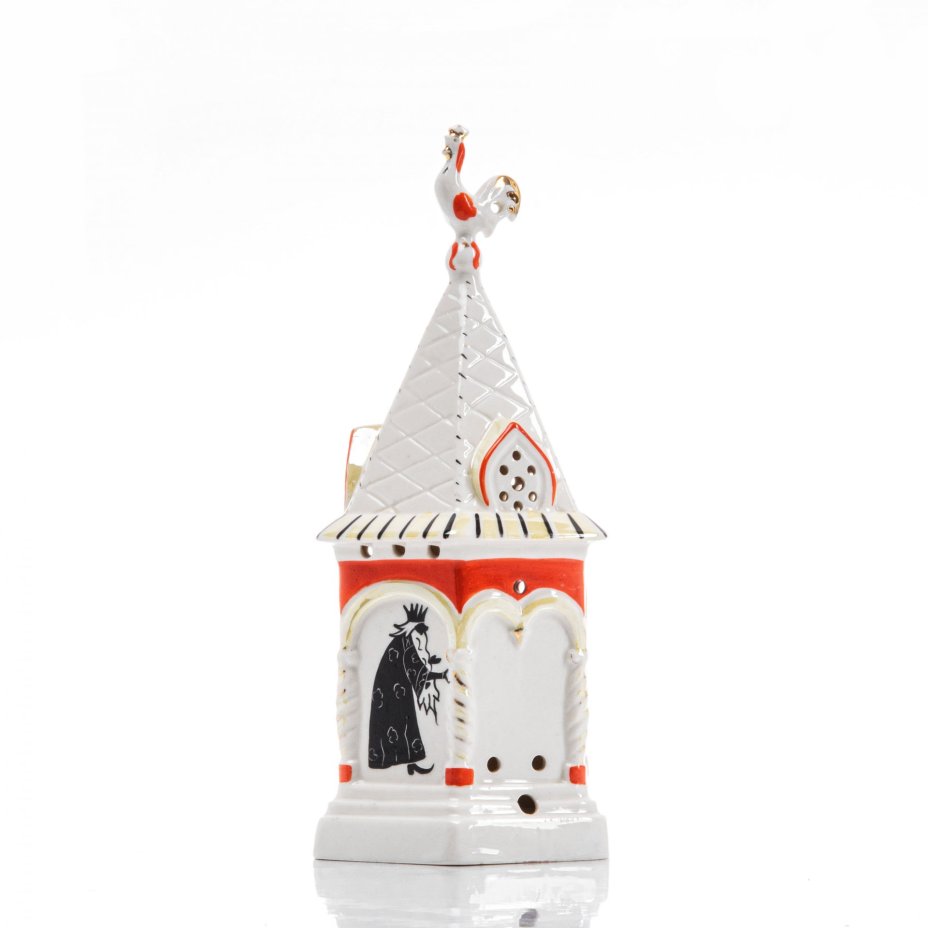 Ночник (корпус) "Золотой Петушок", фарфор, роспись, золочение, Ленинградский завод фарфоровых изделий (ЛЗФИ), СССР, 1956-1967 гг., Ленинградский завод фарфоровых изделий (ЛЗФИ)
