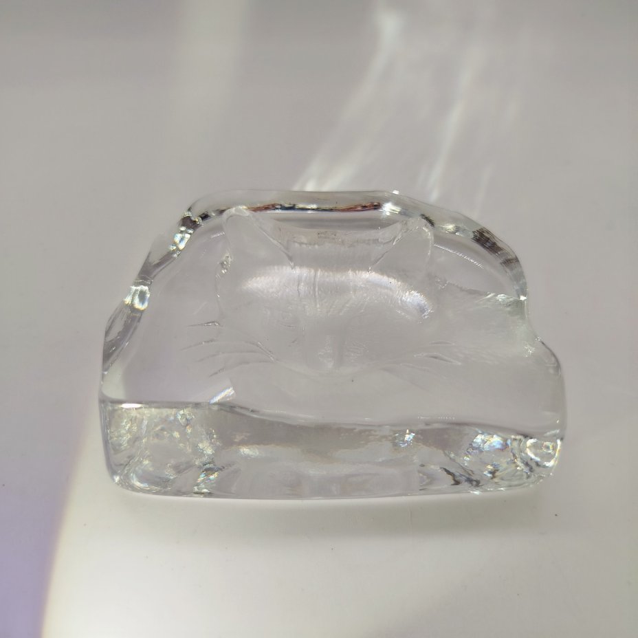 Пресс-папье с изображением кота, Cristal d'Arques