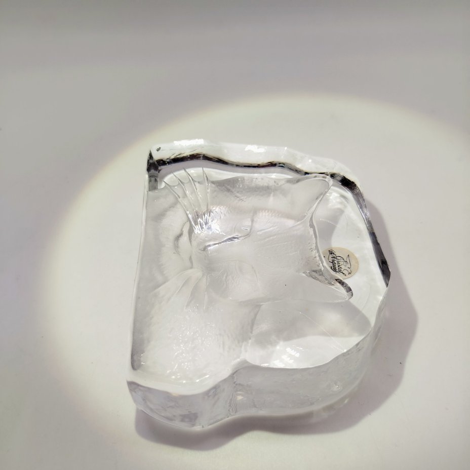 Пресс-папье с изображением кота, Cristal d'Arques