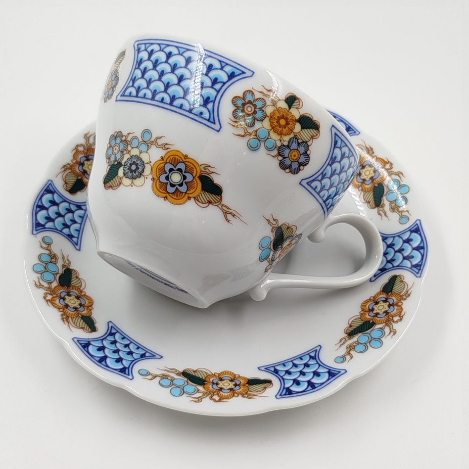 Пара чайная, украшенная цветочным декором, Kahla