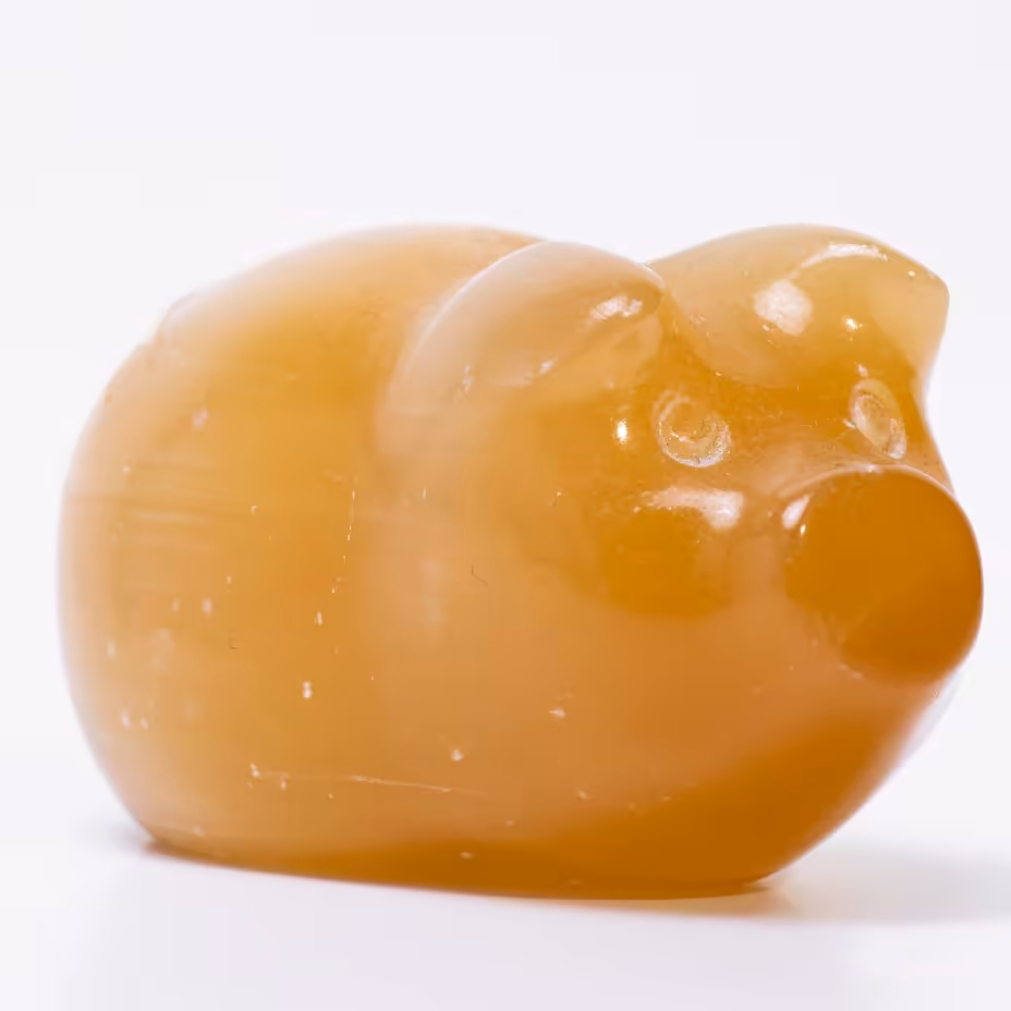 Статуэтка из камня "Свинья", кошачий глаз, резьба, СССР, 1980-1990 гг.