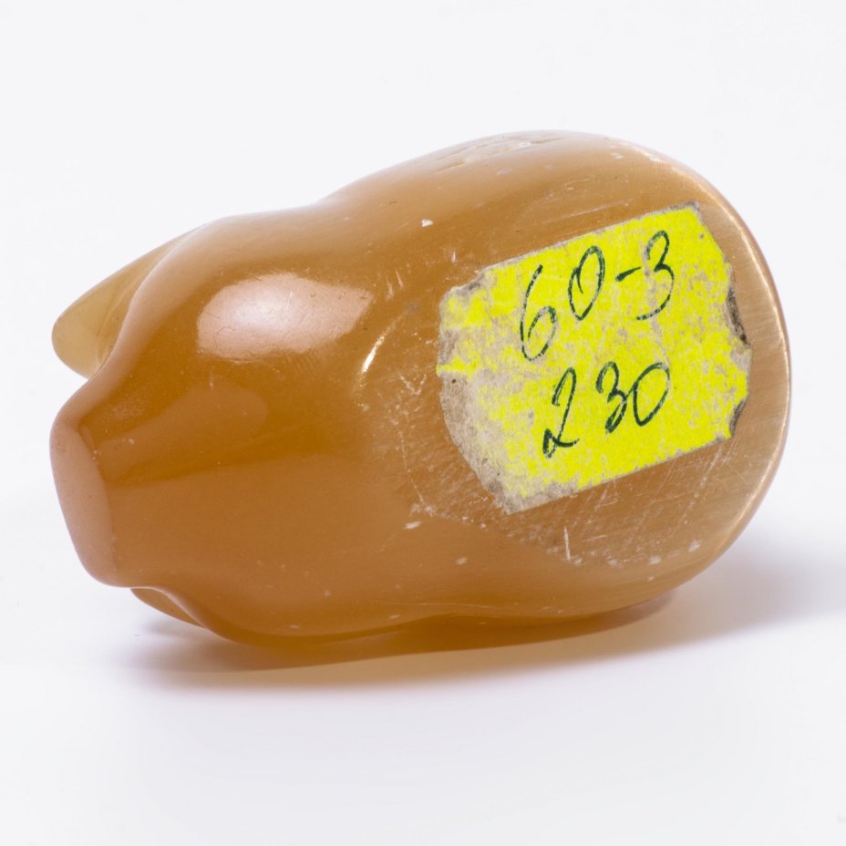 Статуэтка из камня "Свинья", кошачий глаз, резьба, СССР, 1980-1990 гг.