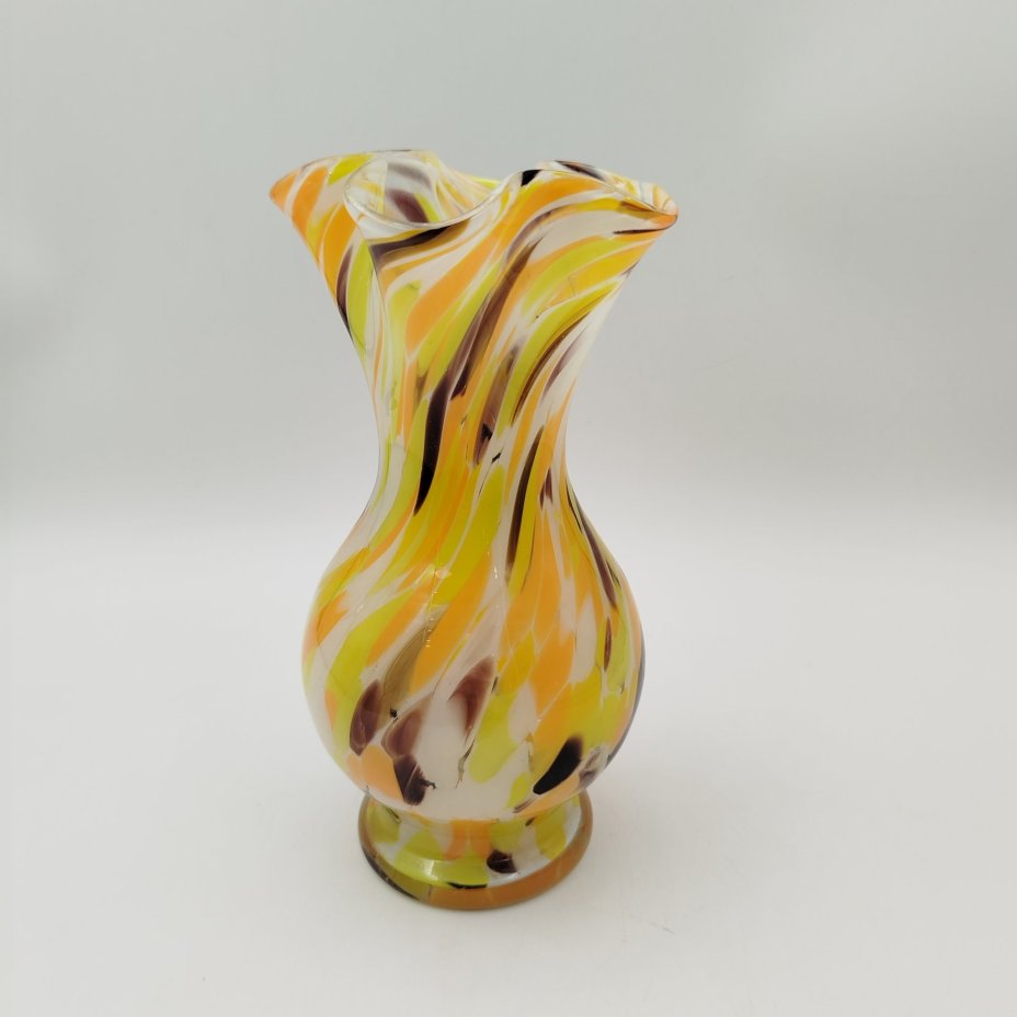 Ваза, цветное стекло, гутная техника, СССР, 1960-1990 гг.
