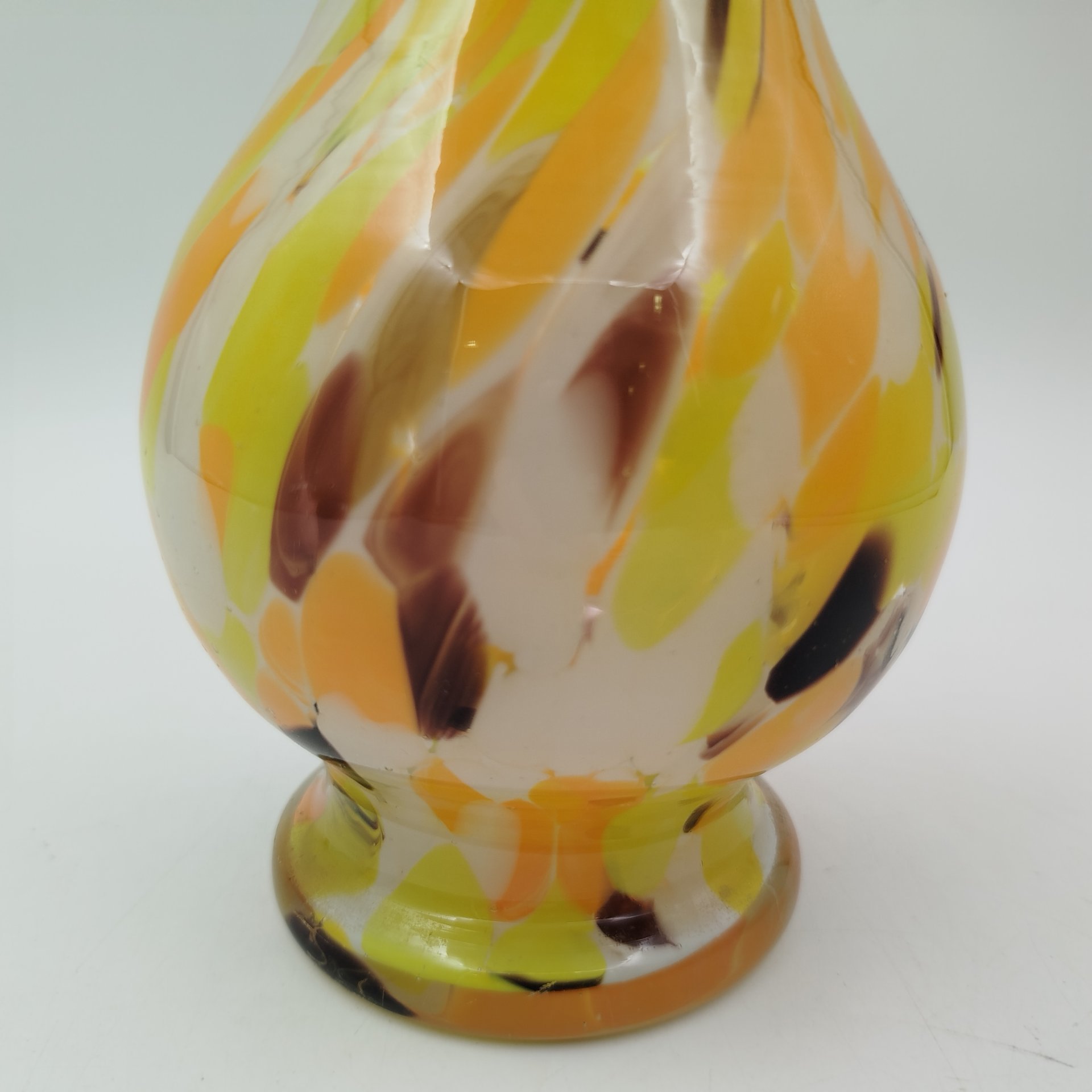 Ваза, цветное стекло, гутная техника, СССР, 1960-1990 гг.