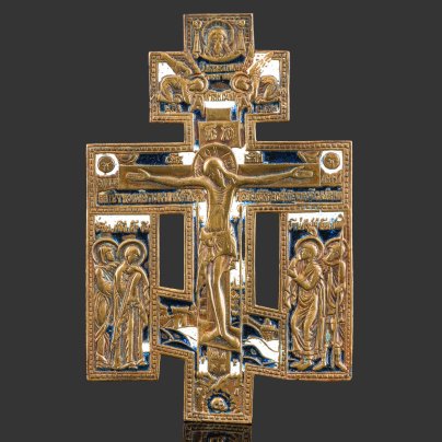 Крест киотный "Распятие Христово с предстоящими"